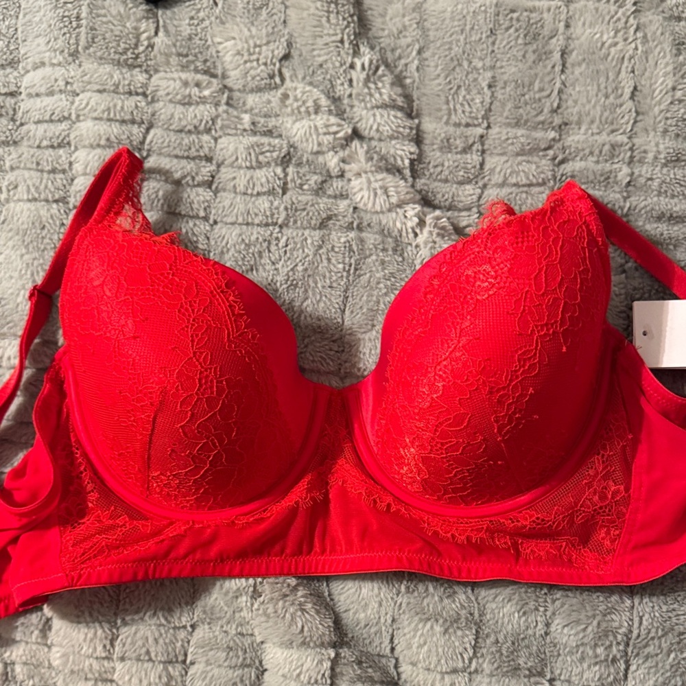 Auden Vibrant Red Lace Bra New with tags